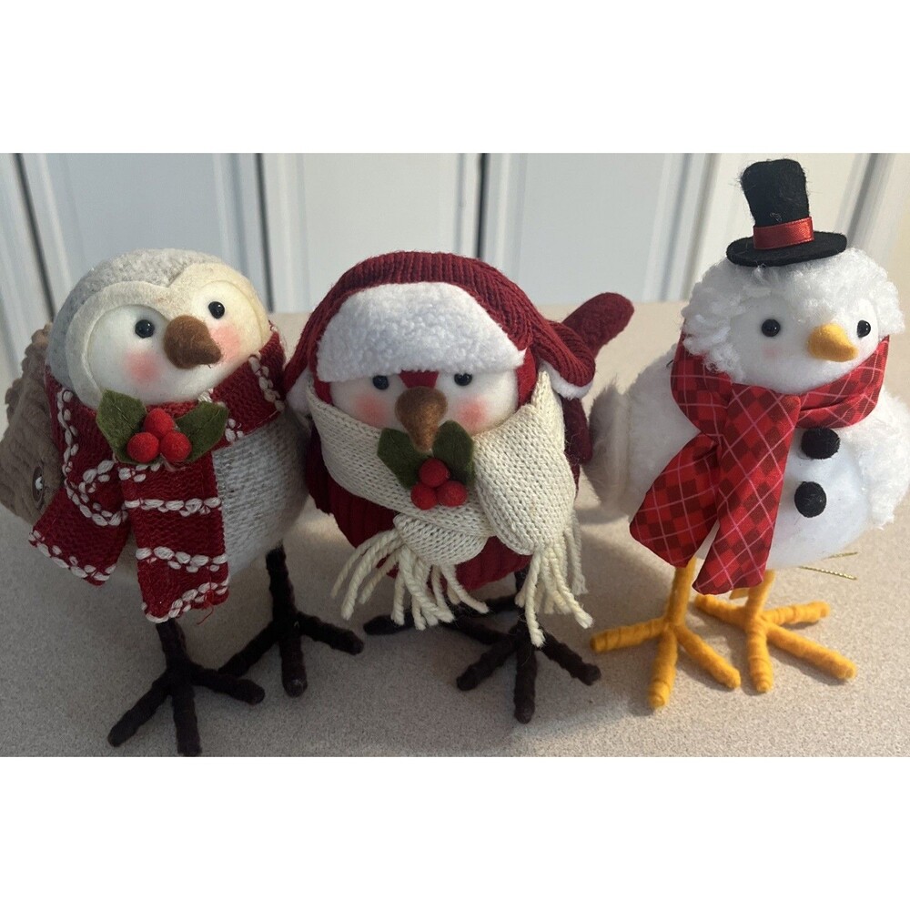 Featherly Friends Wondershop Target Birds Christmas Tabletop Figurines Lot Of 3